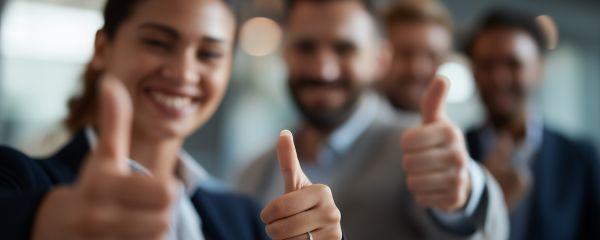 Glückliche Mitarbeiterinnen