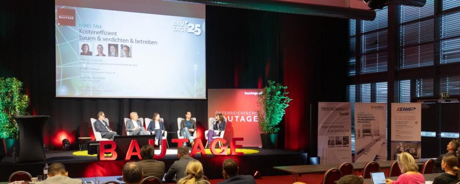 Panel Talk zur Produktivität am Bau bei den Österreichischen Bautagen in Loipersdorf