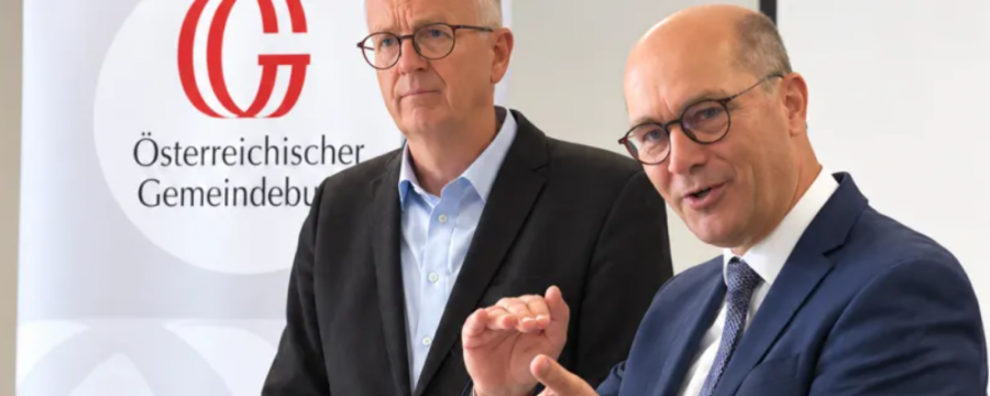 Gemeindebundpräsident Johannes Pressl, Salzburgs Gemeindeverbandschef Manfred Sampl