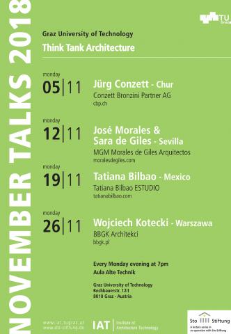 November Talks 2018 an der Technischen Universität Graz Denkfabrik Architektur