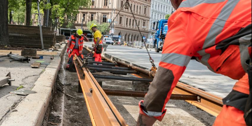 Gleisbauarbeiten Wiener Linien