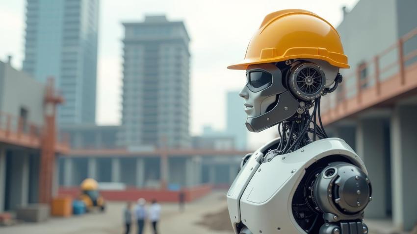 Roboter auf Baustelle