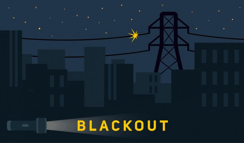 dunkle Stadtsilhouette