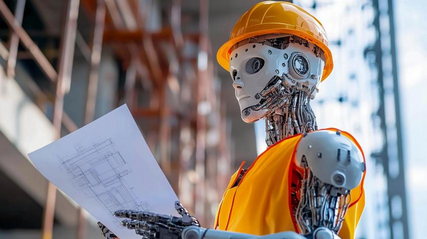 Humanoider Roboter am Bau