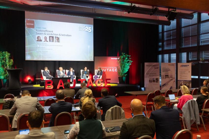 Panel Talk zur Produktivität am Bau bei den Österreichischen Bautagen in Loipersdorf