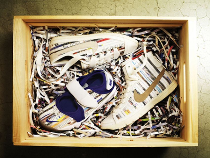 Nike eski dergilerden ayakkabı yaptı