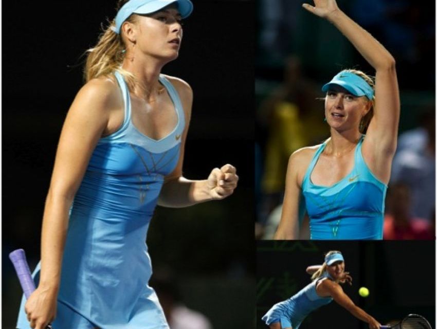 Maria Sharapova yeni elbisesiyle Miami’de