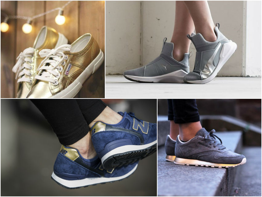 Sezona Damga Vuran Metalik Spor Ayakkabılar