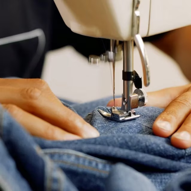 Repairing jeans image