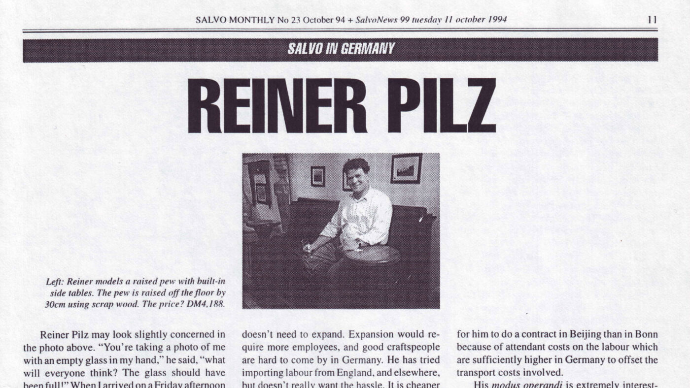 Reiner Pilz published in the magazine 
