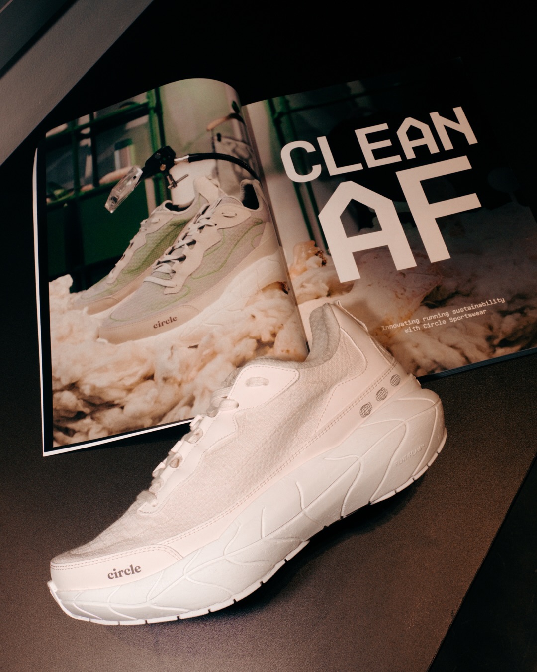 clean af circle running shoe 