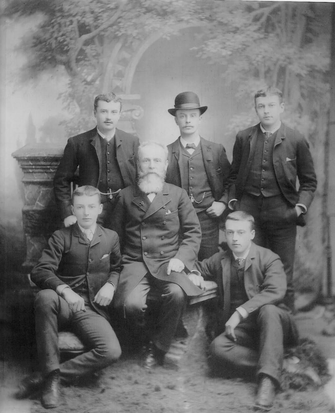 Old picture, Black and white picture, family picture 