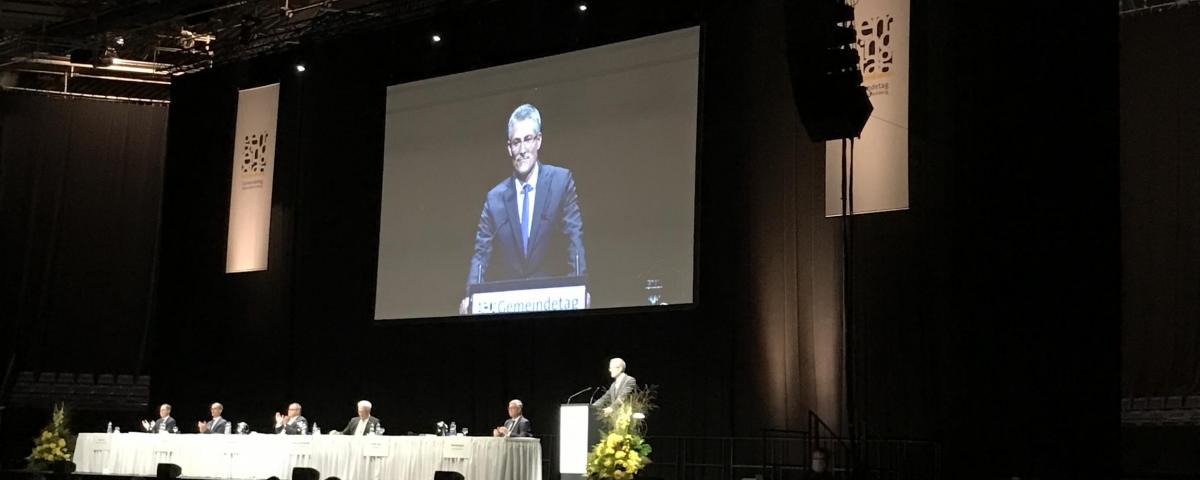 Steffen Jäger auf der Mitgliederversammlung des Gemeindetags Baden-Württemberg