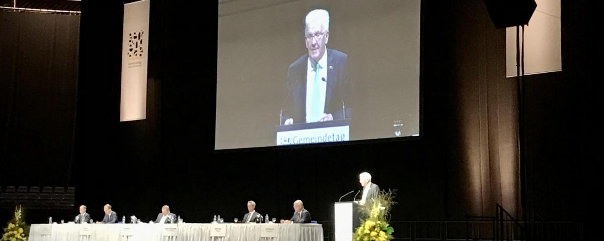 Winfried Kretschmann auf der Mitgliederversammlung des Gemeindetags Baden-Württemberg