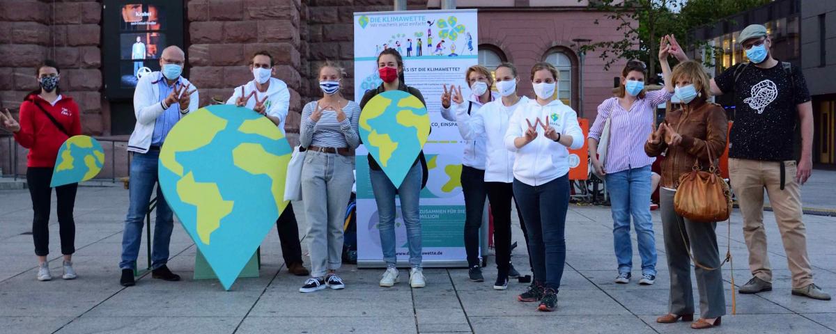 Das Team der kommunalen Klimawette bei der Auftakttour