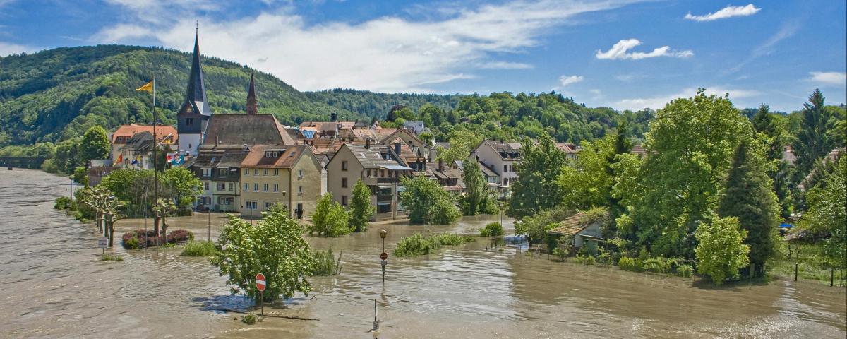 Hochwasserschutz ist wichtig für Baden-Württemberg - Hier: Hochwasser in Neckargemünd