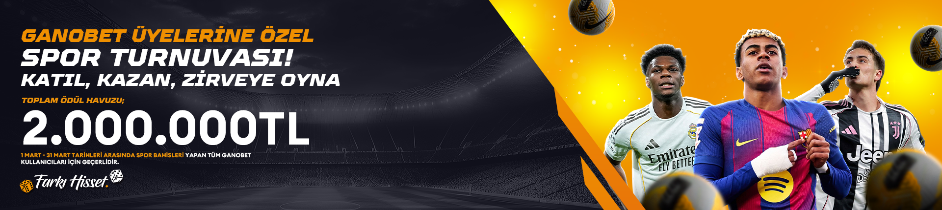 GANOBET UYELERINE OZEL NISAN AYI SPOR TURNUVASI!