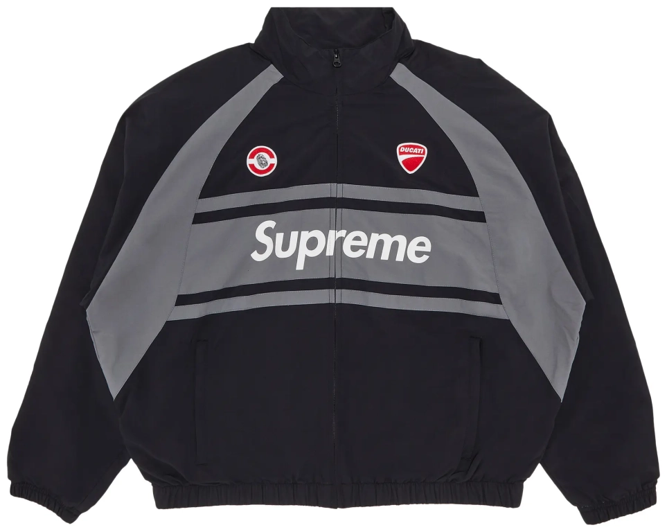 Supreme x Ducati Track Jacket Black -SS24J69 BLACK - Hype Merch