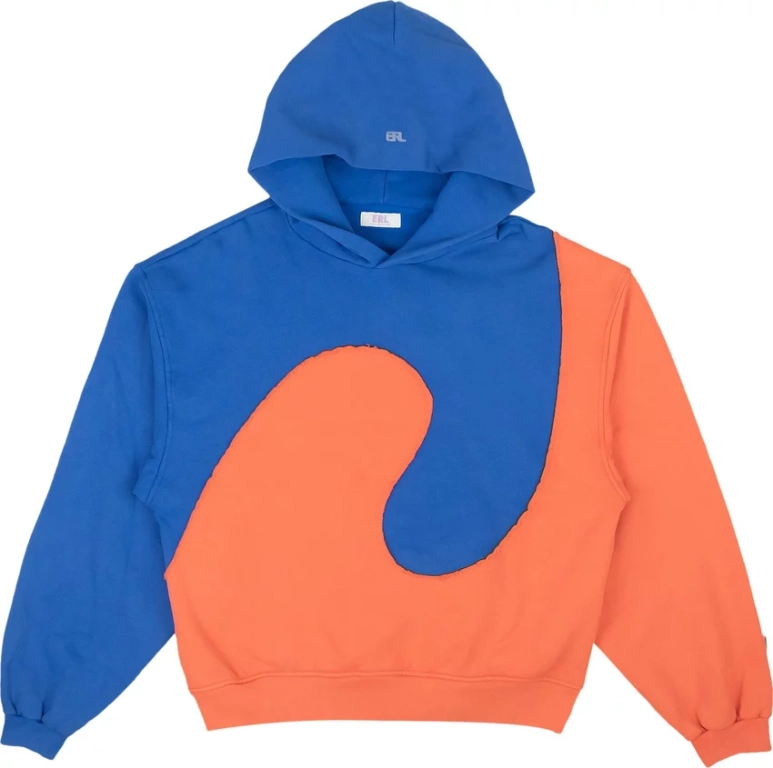 ERL Swirl Fleece Hoodie Blue Orange - ERL05T017 - Hype Merch