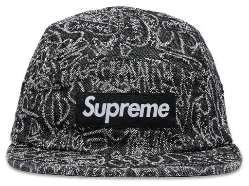 Supreme STONE  Denim 6-Panel Cap 黒 Supreme / Stone Island Denim 6-Panel 黒