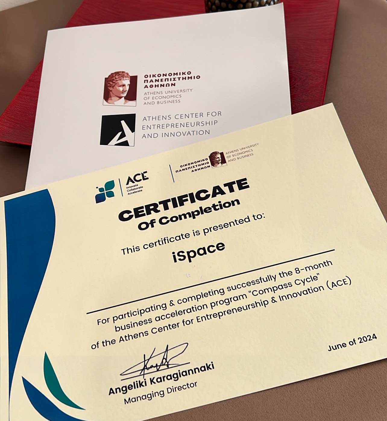 iSPACE CapsuleT Finalist Certificate