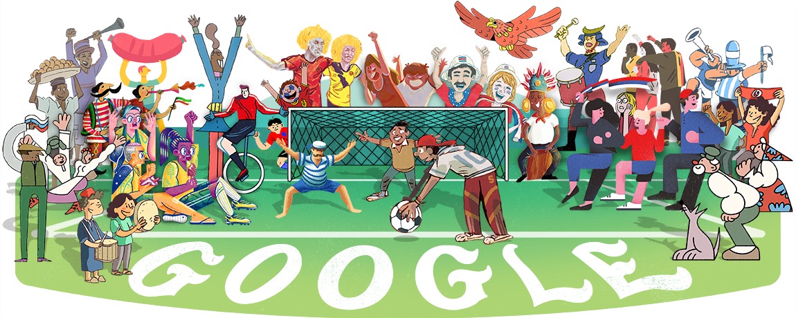 google doodle, دودلز, جوجل, كأس العالم 2018