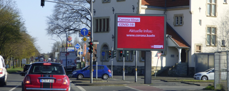 Werbetafeln können gerade in der Coronakrise helfen, Leben zu retten