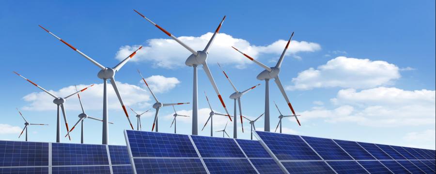 Windpark und Solarpark