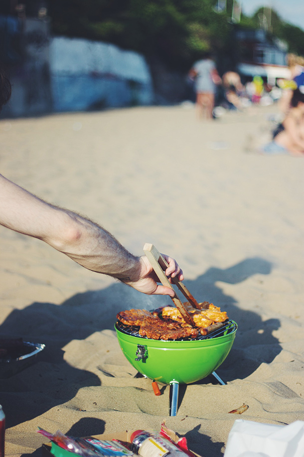 Grillen am Strand