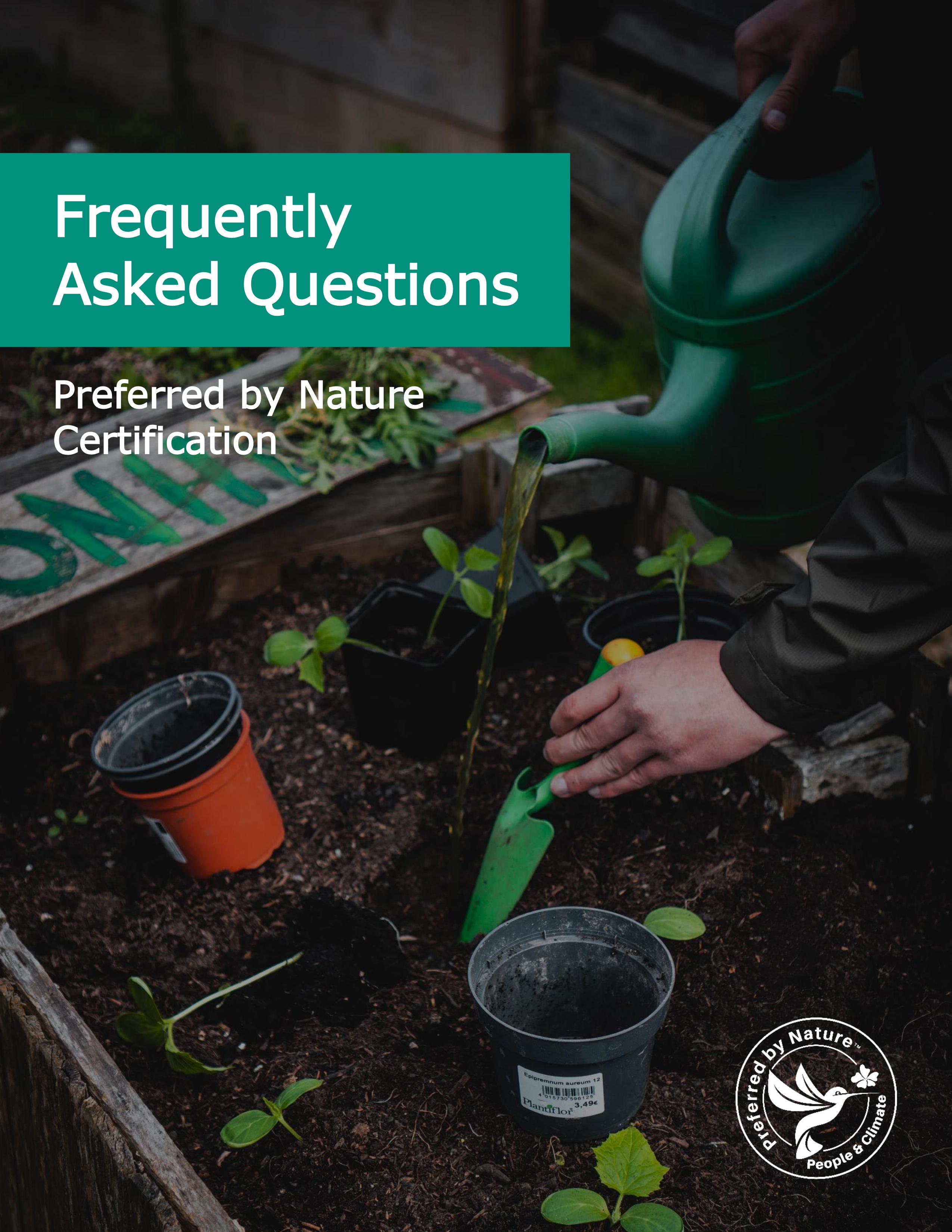 Preferred by Nature Certification - FAQs