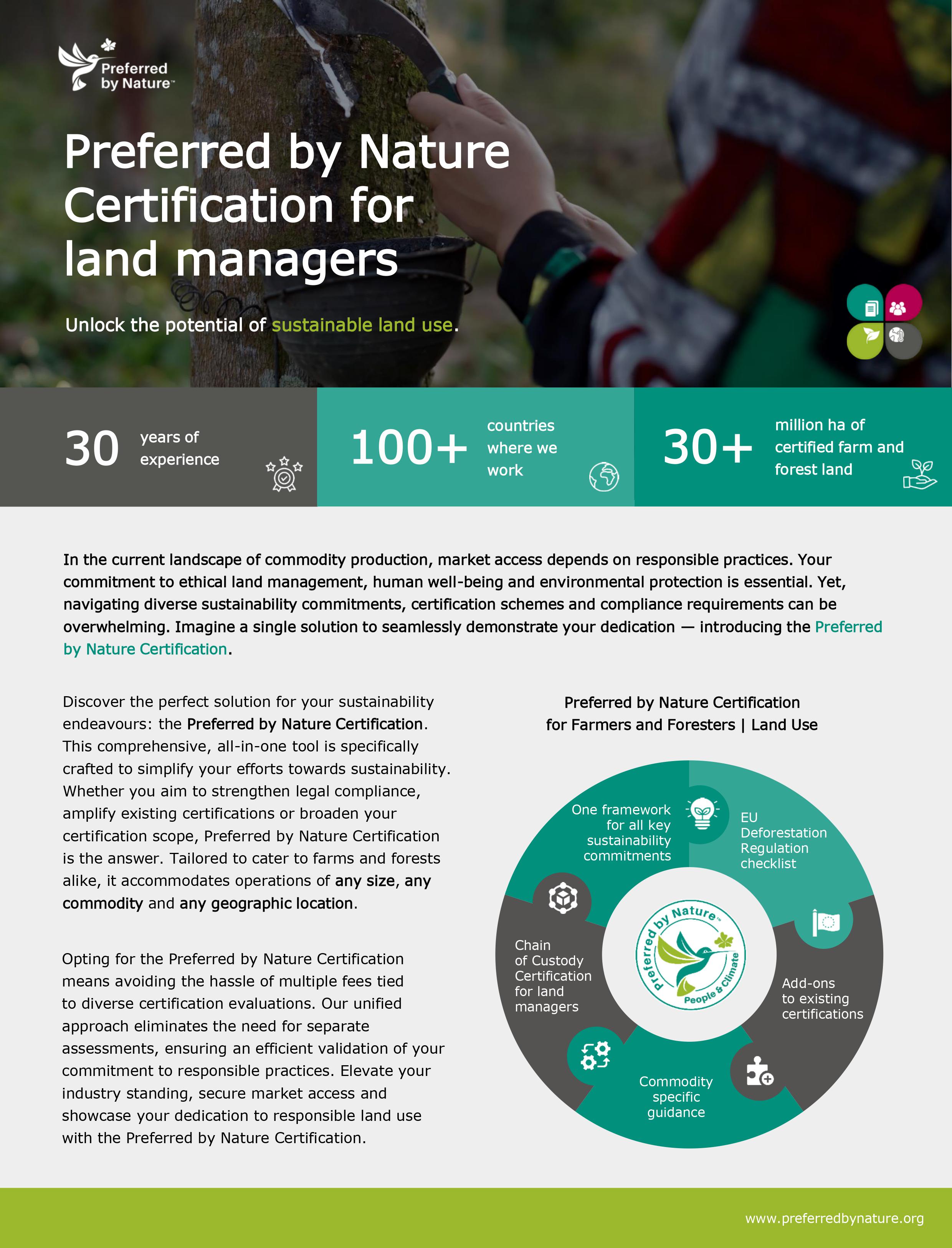 Preferred by Nature Certification for land managers