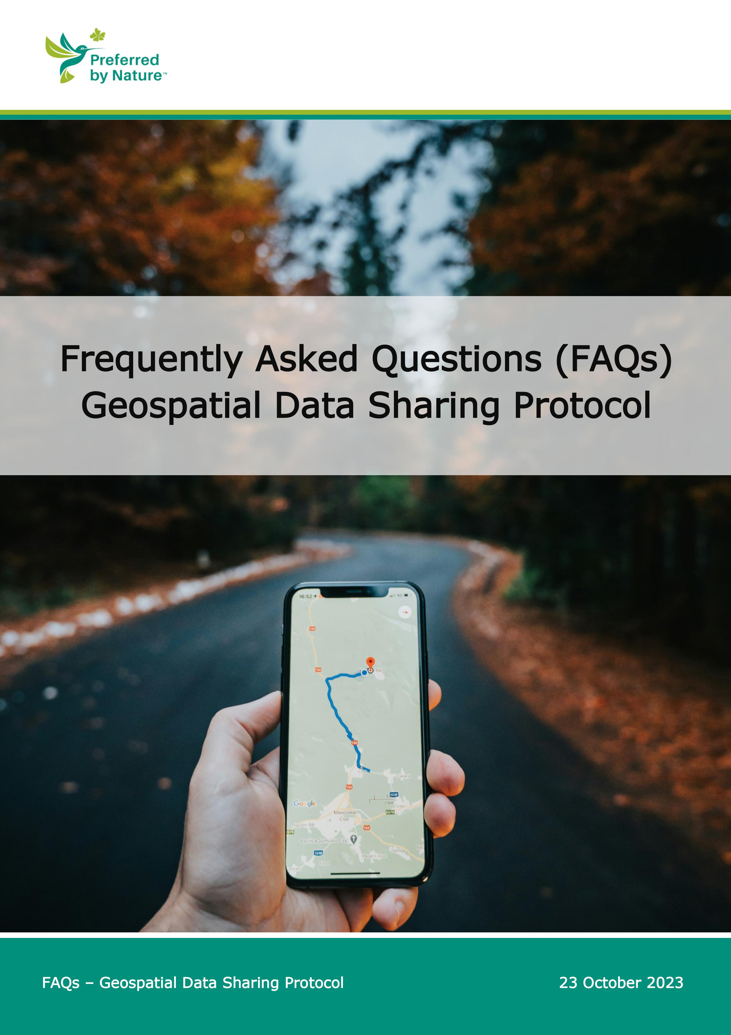 Frequently Asked Questions (FAQs) - Geospatial Data Sharing Protocol