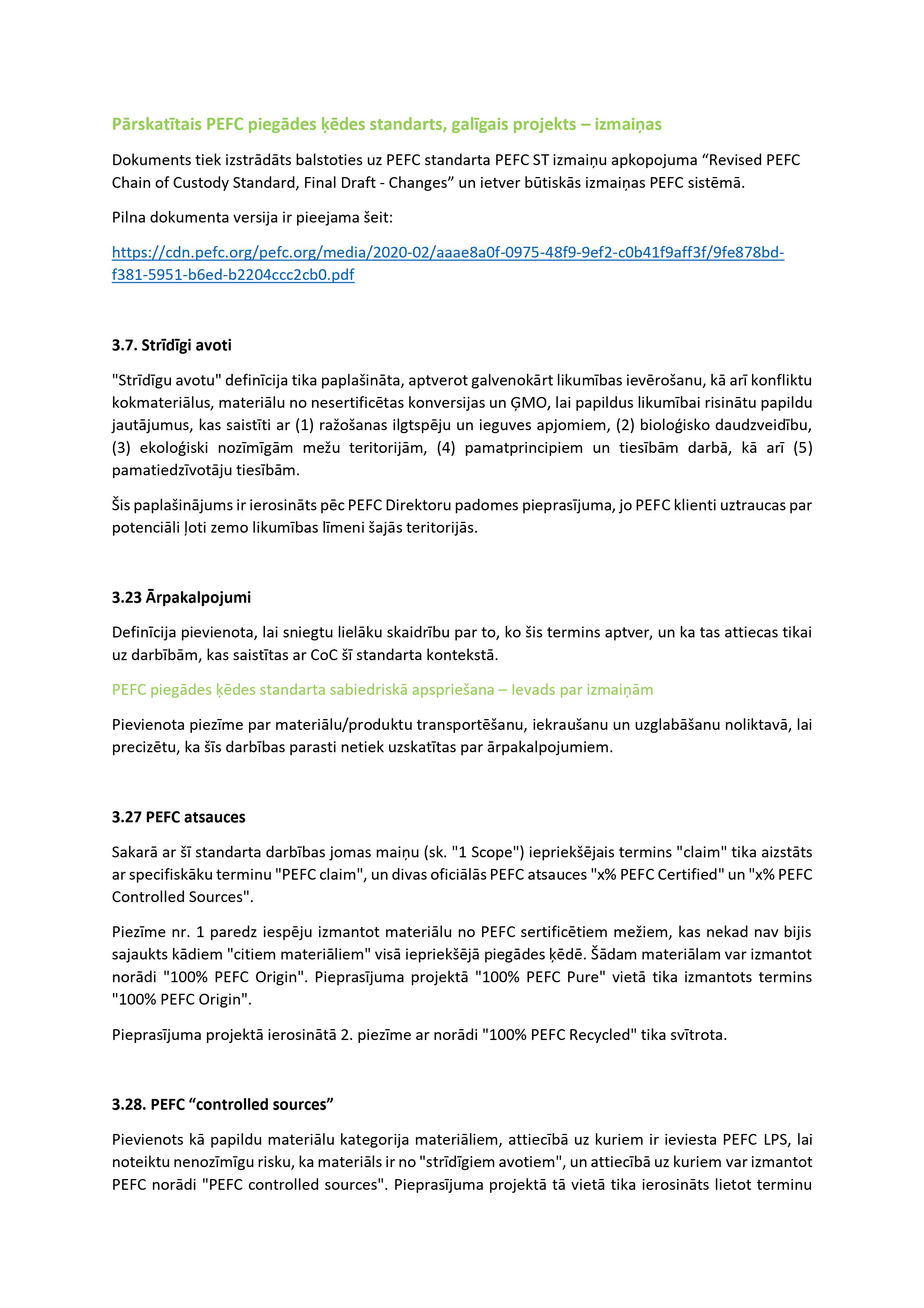 PEFC standarta izmaiņas - apkopojums-images