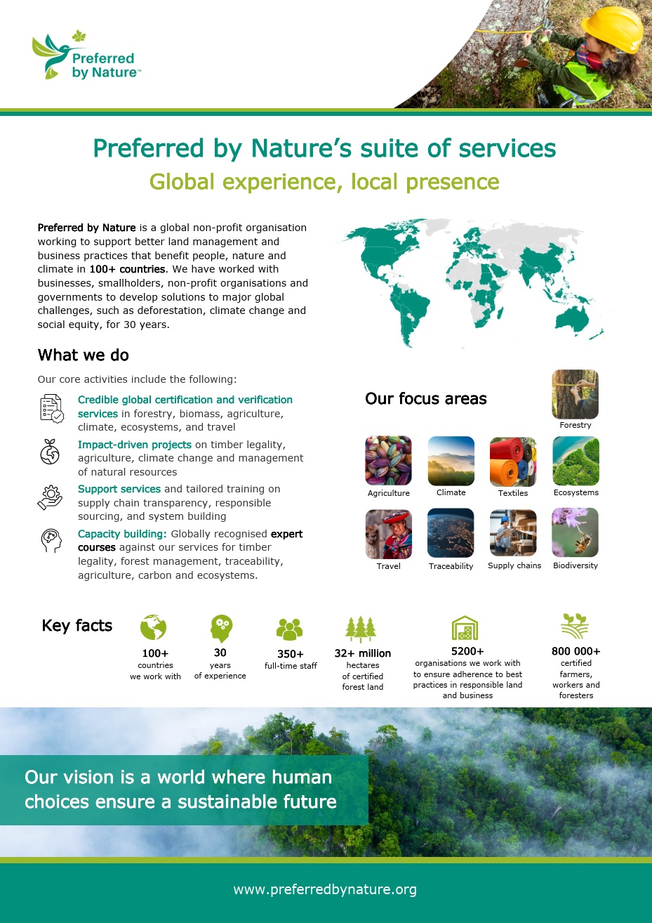 Suite of service infosheet