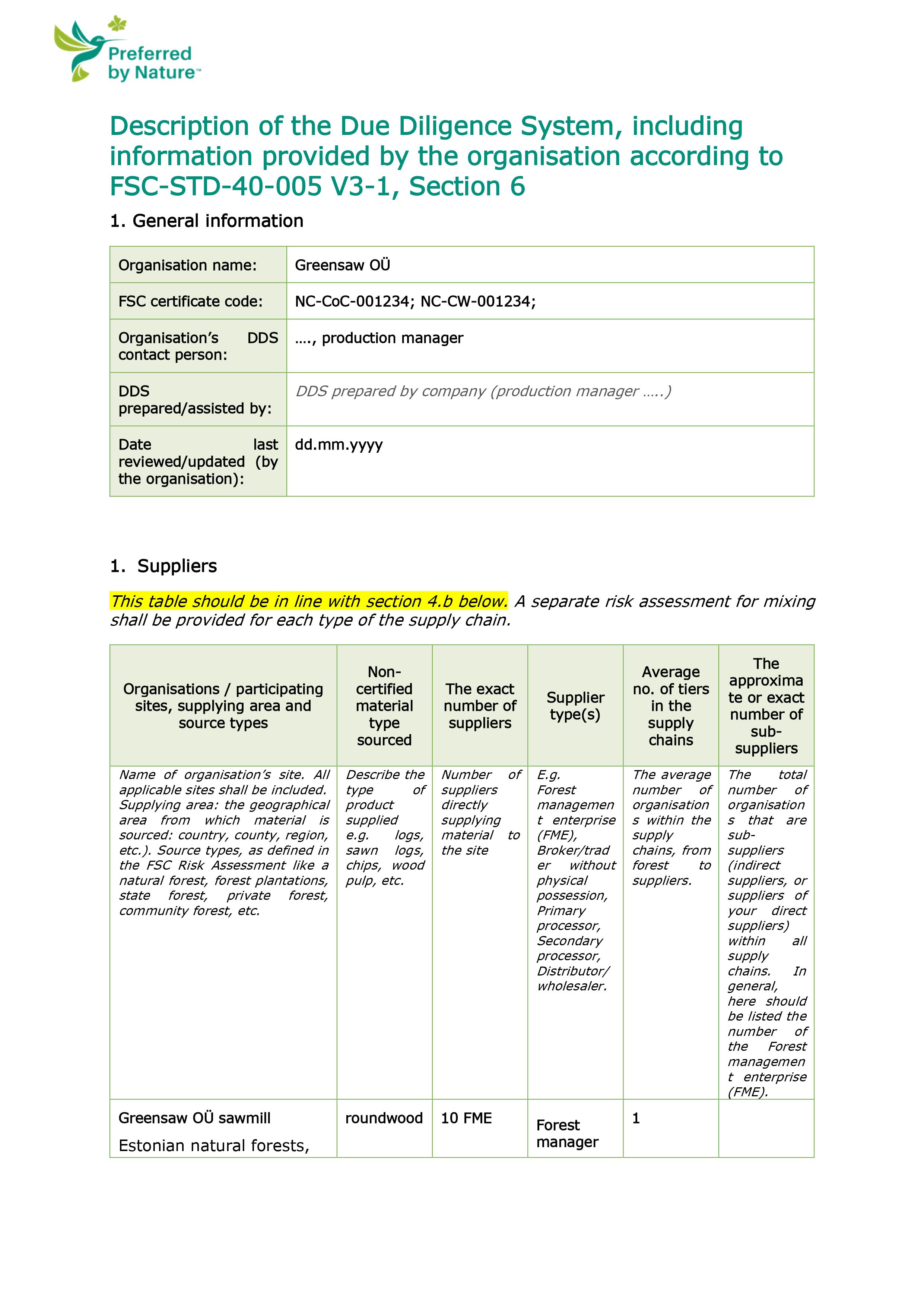 FSC Controlled Wood DDS SAMPLE ESTONIA_ 2023 ENG