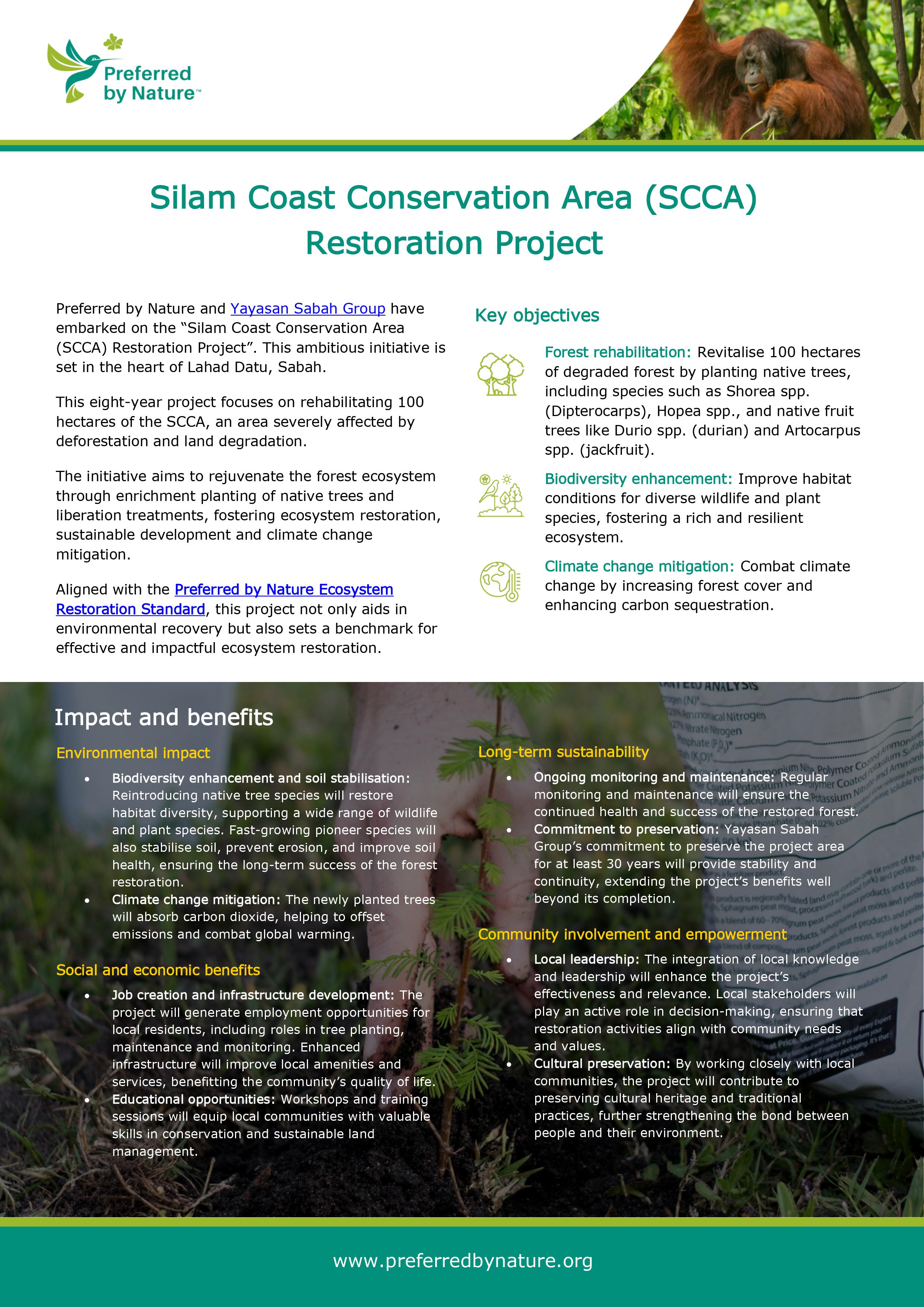 SCCA project info sheet