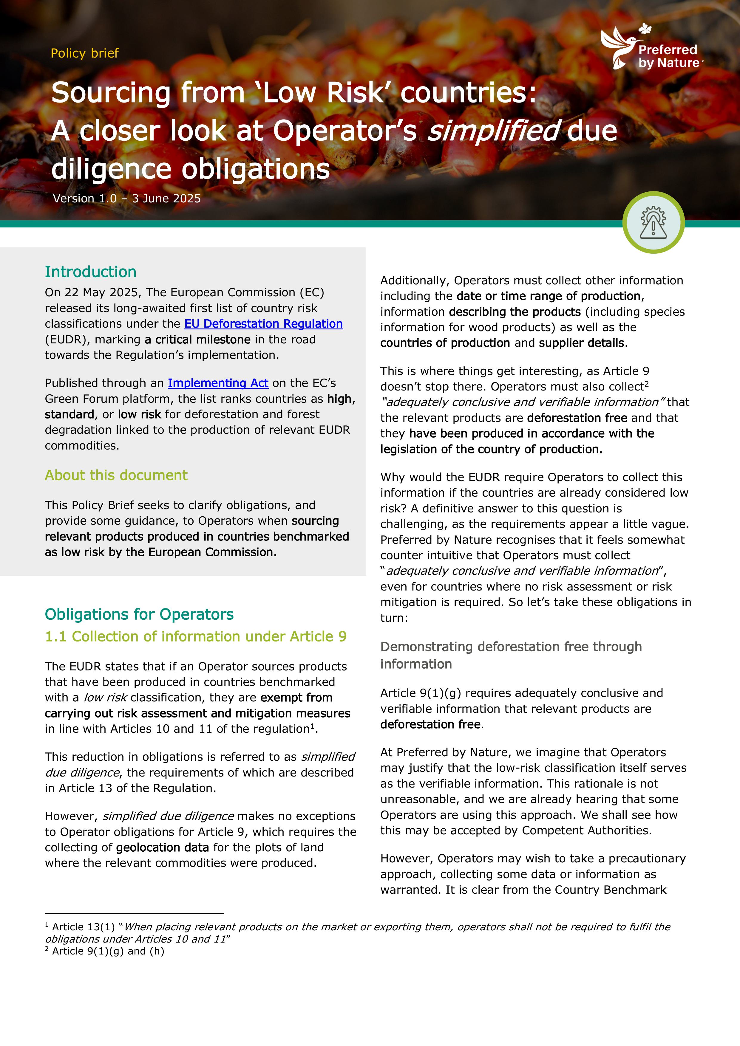 Policy brief-Sourcing from ‘Low Risk’ countries-3Jun25