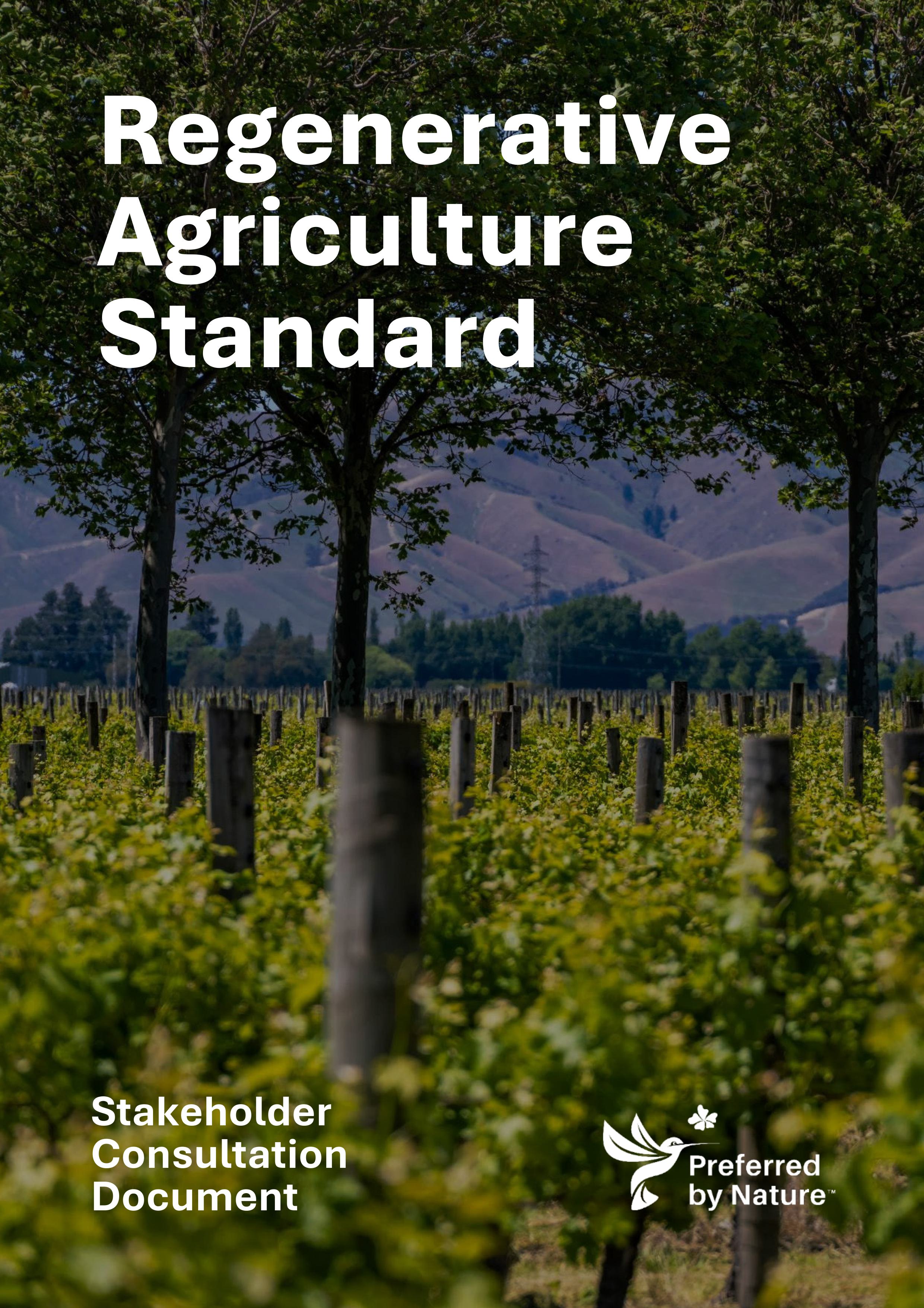Regenerative Agriculture Standard v1.0 [in consultation]