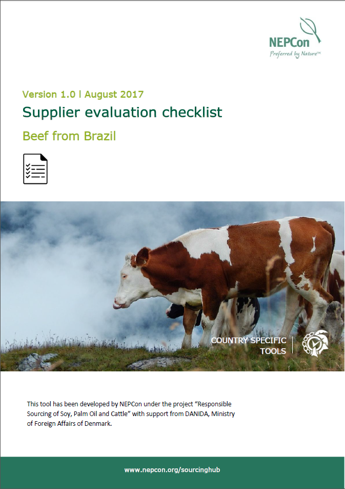 BEEF - Supplier Evaluation Checklist - Brazil