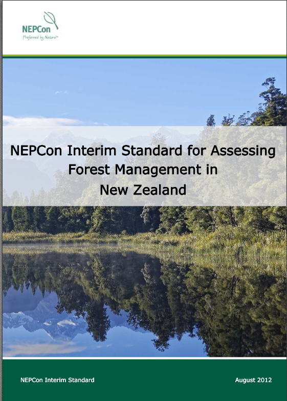 NEPCon interim standard for New Zealand 