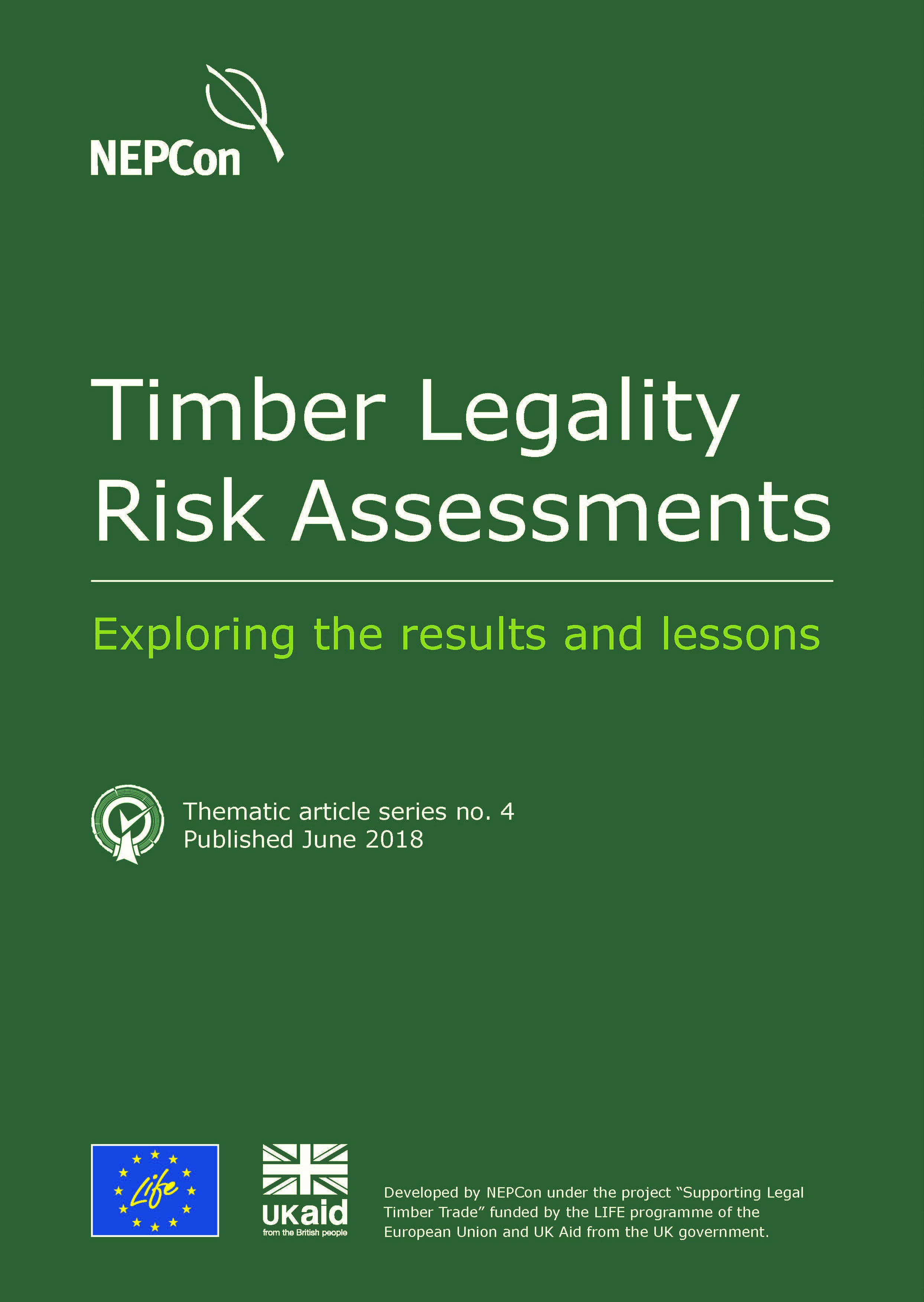 THEMATIC ARTICLE NO.4: Timber Legality - Exploring the results and lessons