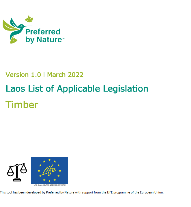TIMBER - Laos - List of Applicable Legislation V1.0