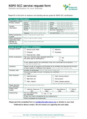 RSPO SCC 服务请求