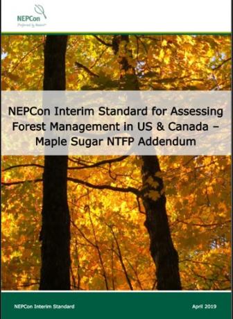 NEPCon Interim FSC Standard for the US and Canada - Maple Sugar NTFP Addendum