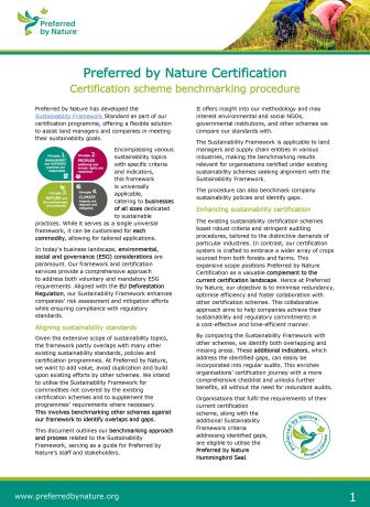Sustainability-Framework-Benchmarking-Procedure