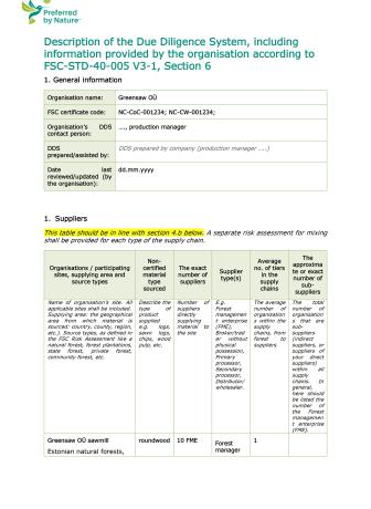 FSC Controlled Wood DDS SAMPLE ESTONIA_ 2023 ENG