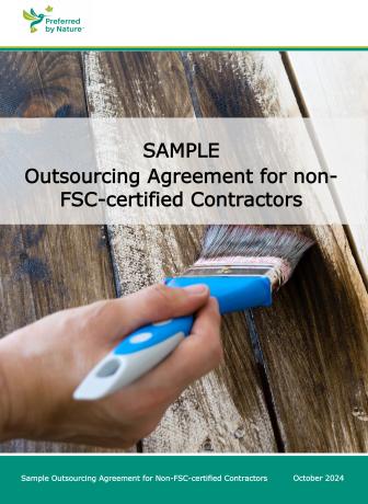 Sample Outsourcing Agreement for Non-FSC-certified Contactors