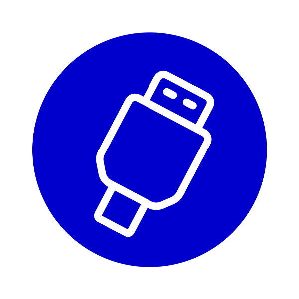 Luz azul Puertos HDMI & VGA