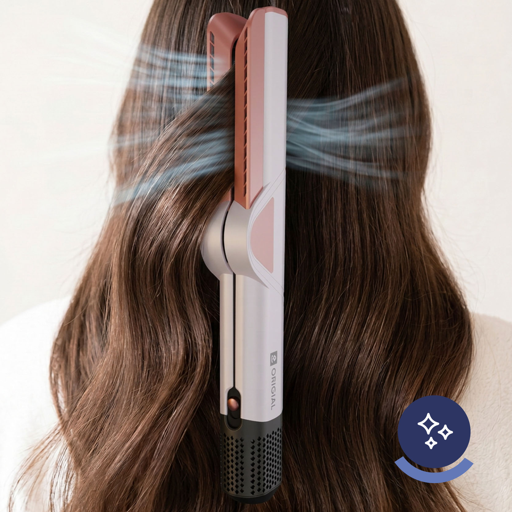 Alisa sin castigar el cabello