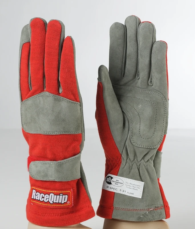 RaceQuip Rote 1-Schicht SFI-1 Handschuh - Mittel